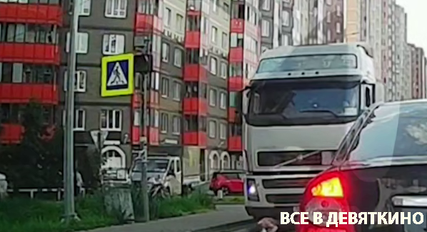 В Мурино женщина попала под колёса грузовика на пешеходном переходе