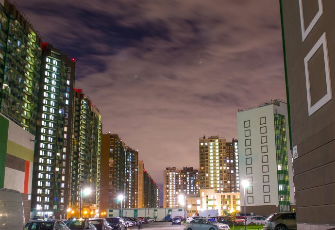 Девяткино ночью фото