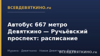 Автобус 667 метро Девяткино &mdash; Ручьёвский проспект: расписание (2026)
